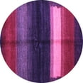 thumbnail image 1 of Ahgly Company Indoor Round Abstract Purple Contemporary Area Rugs, 7' Round, 1 of 4