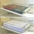 thumbnail image 2 of 34.7*23.4*3.5cm PET Transparent Document Storage Box Household Drawer Box Off R7 O4U9, 2 of 9