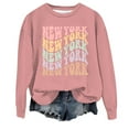 thumbnail image 2 of New York Sweatshirts for Women 2025 Long Sleeve Crewneck Y2K Graphic Sweatshirt Pullover Tops Streetwear, 2 of 4