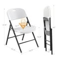 thumbnail image 4 of Nazhura Patio Steel Indoor and Outdoor Party Durable and Sturdy Folding Chair, "1 Set of 10", 4 of 8