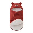 thumbnail image 3 of Bovxnpu Newborn Sleeping Bodysuit Baby Fall Winter Hooded Sleeping Bodysuit Bear Graphic Ear Open Blanket Newborn Sleepwear Summer 2 Piece Outfits, 3 of 6