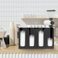 thumbnail image 4 of 4 Partitions Acrylic Sauce Cup Dispenser Cup Lid Organizer Storage Rack Kitchen, 4 of 17