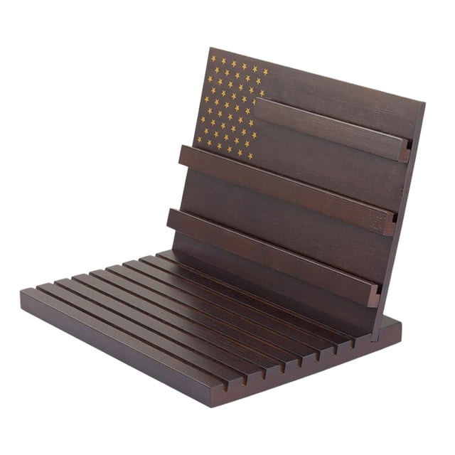 Wooden Multi Layer Medal Display Rack Coin Storage Holder Bookmark Stand For Commemorative Collectibles Home