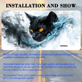 thumbnail image 3 of 1 Pcs 2D Flat License Plate Covers & Frames, Black Cat with Smoke For Decorative Front, Waterproof For Decoration Aluminum License Plate Covers & Frames Cover For Men Women, 12" X 6", 3 of 7