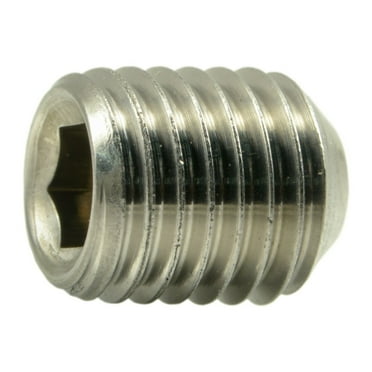 5/16"-24 x 3/8" 18-8 Stainless Hex Socket Headless Set Screws (12 pcs.)