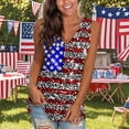 thumbnail image 2 of Uaswgudfs ​Tank Top for Women Sleeveless V-Neck: Star & Butterfly Accents, Lightweight Breathable Summer Casual Wear & Fashion Blouse Blue-B S, 2 of 4