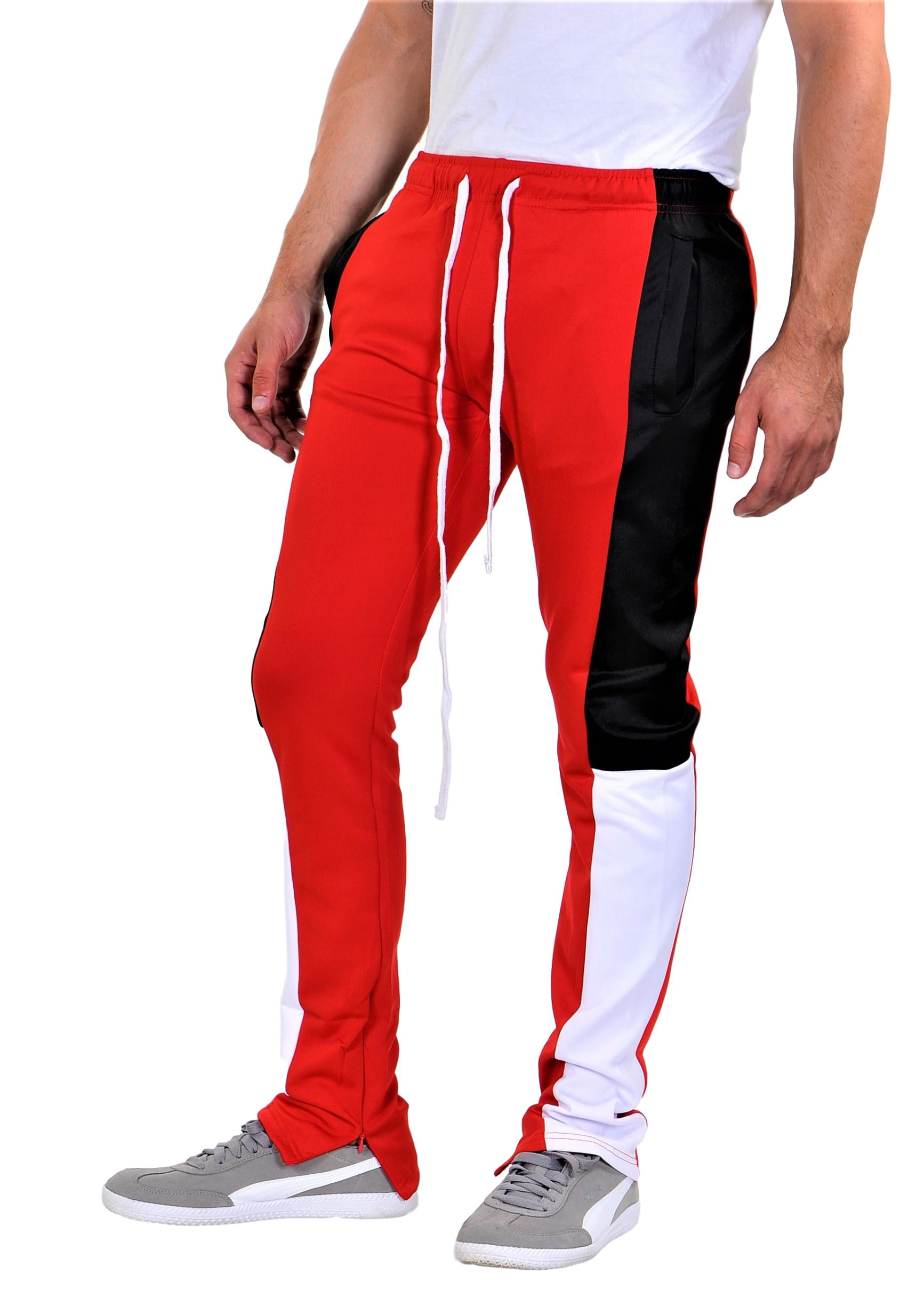 BKYS Men's Color Block Track Pants SM Red - Walmart.com