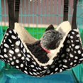 thumbnail image 4 of Breathable Pet Cat Nest Double-sided Usable Hanging Cat Hammock in Iron Cage, Pet Supplies 27X27CM Black and white dots, 4 of 6