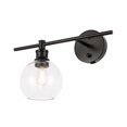 thumbnail image 4 of Living District LD2306BK Collier 1 Light Black & Clear Glass Left Wall Sconce, 4 of 4