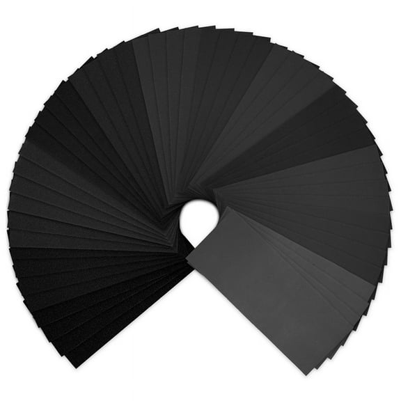 52Pcs Sandpaper Set 120-2000 Grit Sanding Paper Water/Dry Abrasive SandPapers for Wood Metal Polishing Automotive