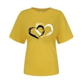thumbnail image 3 of Womens Summer Tops Dressy Crew Neck Short Sleeve T Shirts Printed Ladies Casual Loose Fit Trendy Tunic Blouses, 3 of 3