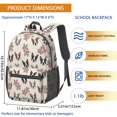 thumbnail image 3 of Boston Terrier and Rose Beige 17" School Backpacks for Teens,Waterproof Oxford Fabric,S-Shape Padded Straps for School,Travel,Hiking,Camping, 3 of 6