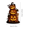 thumbnail image 3 of Acrylic Pumpkin Ghost 2D Ornament, Multicolor Halloween Tabletop Decor with Stacked Jack-O'-Lanterns, Cute Ghost and Candy Corn for Home, Desk, Shelf or Mantel, 3 of 6