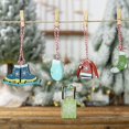 thumbnail image 4 of Juego de 6 adornos para árbol de Navidad, juego colgante de madera, 4 of 5