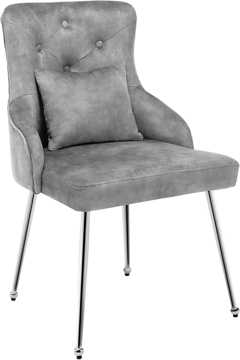 Velvet Dining Chair, Upholstered Vanity Chair with Tufted Back and
