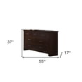 thumbnail image 2 of HomeRoots 490464 55 in. Mahogany Seven Drawer Double Dresser, 2 of 7