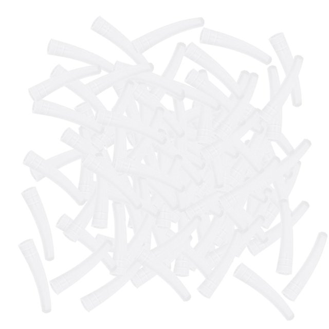 100 Piezas Cubiertas de punta de pinza Funda de seguridad portátil Puntas de protección Puntas de pestañas de injerto Cubiertas de puntas Piezas de Flexión suave