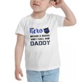 thumbnail image 3 of My Hero Wears A Badge I Call Him Daddy Cute Toddler T-Shirts for Boys Girls (White, Youth L), 3 of 5