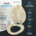 thumbnail image 2 of Sanilo Soft Close Toilet Seat ELONGATED, Quiet and Slow Close Lid and Seat, Strong Bumpers and Hinges, Marble Nature, 2 of 7