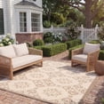 thumbnail image 3 of Safavieh Courtyard Louis Geometric Indoor/Outdoor Area Rug, Dark Beige/Beige, 8' x 11', 3 of 10