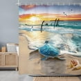 thumbnail image 2 of Beach Sea Turtle Ocean Shower Curtain Bible Verse Summer Animal Inspirational Quote Shower Curtain Bathroom Set Coastal Hawaii Scenery Waterproof Decoration Accessories Home Decor, 2 of 6