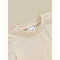 thumbnail image 5 of Hirigin Toddler Baby Boy Shorts Clothes Set 6 12 18 Months 2T 3T Short Sleeve Solid Color T-shirt Top and Shorts Casual Summer Outfit, 5 of 8