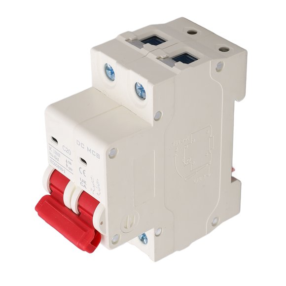 Overload Protection Switch, Electromagnetic Quick Tripping Mini Circuit Breaker DIN Rail Installation 2P For Solar Photovoltaic System