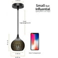 thumbnail image 3 of Mini Black Pendant Light, with 3 Colors Corn Light, 32'' Adjustable Cord, 3 of 6