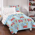 thumbnail image 1 of dream FACTORY Fire Truck Ultra Soft Microfiber Comforter Set Full Blue, 1 of 5