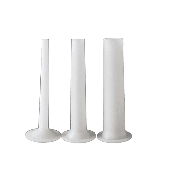 QFEI 3 Pieces Sausage Stuffer Tubes Food Grade Plastic Stuffer Tubes for Size 5 Meat Grinder Food Grinder, 3 Sizes