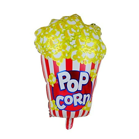 LUOEM Popcorn Mylar Balloons Popcorn Party Balloons Funny Movie Night Party Decorations for Birthday Wedding Baby Shower Hollywood Party Supplies 5 Pack