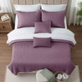 thumbnail image 3 of Clara Clark Quilt Sets, 5 Piece Lightweight Reversible Quilt Bedspread, Ellipse Weave Coverlet Bedding Set, Queen Lavender Dream, 3 of 9