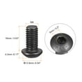 thumbnail image 2 of Tornillos de cabeza de botón hexagonal Uxcell M8x16mm de acero aleado, paquete de 10, 2 of 5