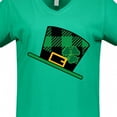 thumbnail image 4 of Inktastic St Patricks Day Irish Green Buffalo Plaid Women's V-Neck T-Shirt, 4 of 5