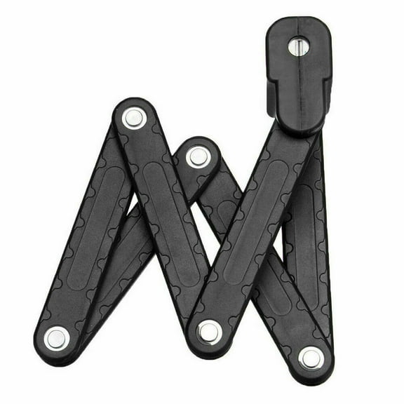 FRCOLOR Universal Folding Lock Steel Bike Lock Security Cable Lock Anti-Theft Combination Riding Tool for Road Bike (Black)