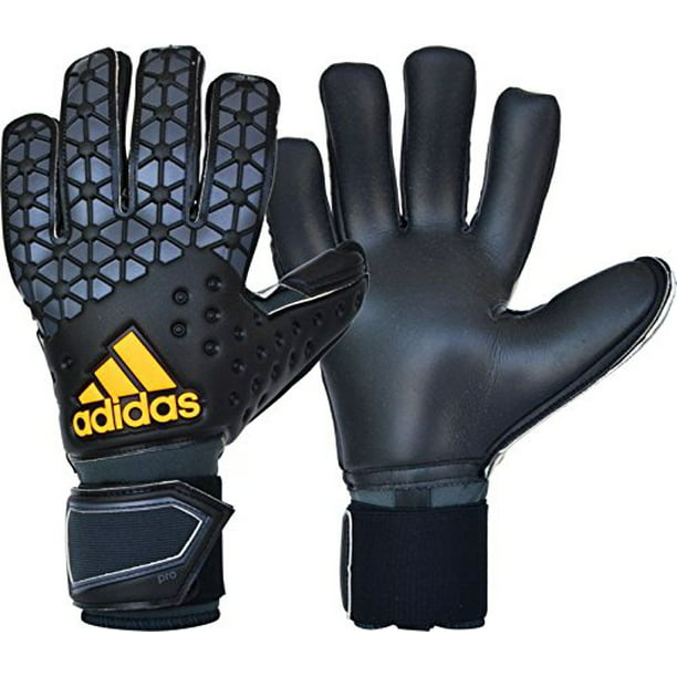 repentinamente recuerda Paisaje Adidas Ace Pro Classic Goalie Gloves 8 Black/Gold - Walmart.com