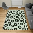 thumbnail image 2 of Animal Turkish Area Rug, Leopard Animal Skin Pattern in Abstract Style Wild Safari Jungle Theme, Soft Carpet for Living Room Decor with Distressed Look, 5.2' X 7.6', Laurel Green, by Ambesonne, 2 of 4