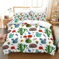 thumbnail image 3 of 2024 Chic Cactus Bedding Set For Kids Teen r Cartoon Green Plants Succulents Duvet Cover Nature Art Floral Comforter Cover, 3 of 7