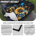 thumbnail image 6 of Renewold Golf Cart Seat Cover with Front Pockets, Terry Knit Fabric Soft Golf Cart Accessories Universal Fit for Most 2 Person Seats, 52" x 32", Sunflower Butterfly Galaxy, 6 of 7