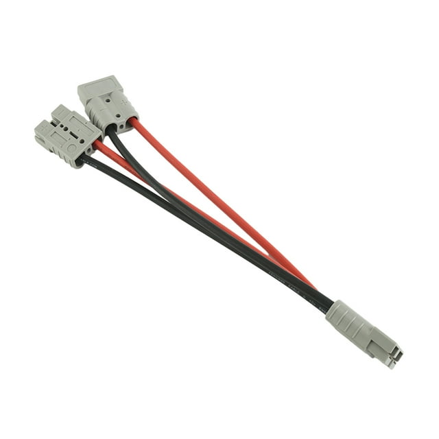 Becaristey Auto Anderson Splitter Y Adapter Connector Splitter Adapter 50 Amp Anderson Plug Connector Double Y Adaptor Reliable 1Set