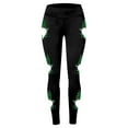 thumbnail image 3 of MKLEKYY Leggings deportivos para mujer Leggings para entrenamiento para mujer Leggings con estampado navideño de bloques de color Leggings suaves y elásticos 311, 3 of 4
