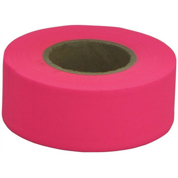 CH Hanson 17003 Flagging Tape, 150 ft L, 1-3/16 in W, Fluorescent Pink, PVC