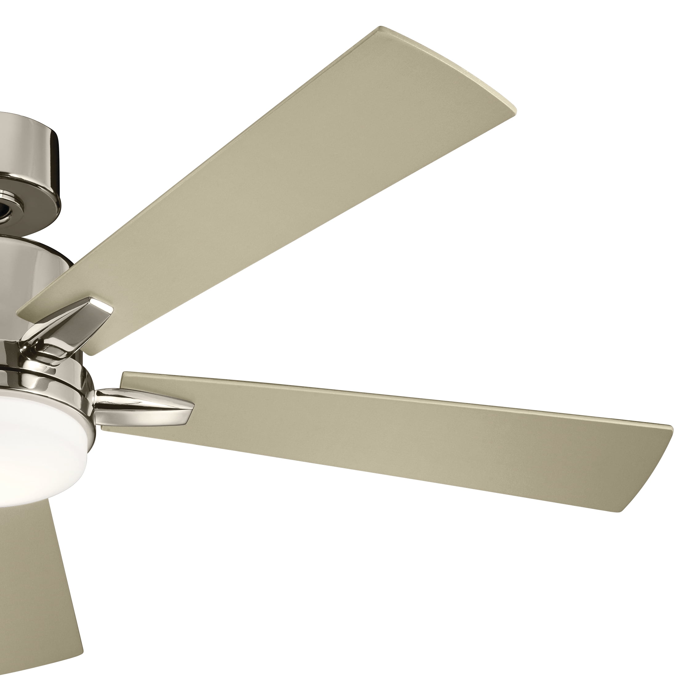 Kichler Lucian 52" Polished Nickel Integrated LED Ceiling Fan with Wall Control and Reversible Blades