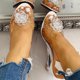 thumbnail image 1 of Zapatos informales con punta abierta para mujer, sandalias cómodas con plataforma y diamantes de imitación, zapatos Wmkox8yii  sa3692, 1 of 6