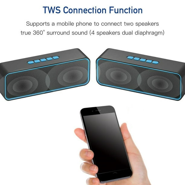 Portable Bluetooth Speaker, TWS Bluetooth 5.0 Wireless Speaker