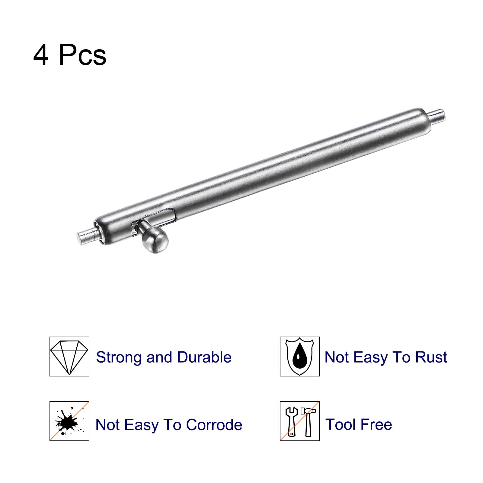 Uxcell 4pcs Quick Release Spring Bar Diameter 22mm Width