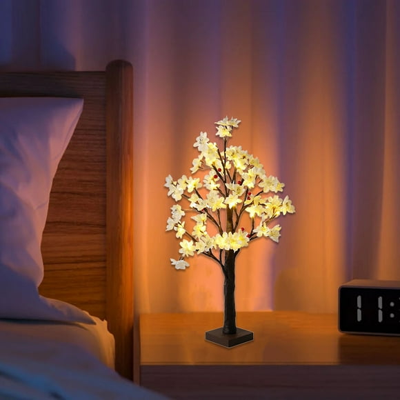 EGNMCR LED Lights for Bedroom, Fairy Lights Pear Flowers Red Fruit Tree Lights LED Christmas Party Home Decorations Indoor Thanksgiving Event Lighting Tree. Decorative Lights