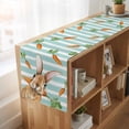 thumbnail image 6 of Table Runners 90 Inches Long Dress Scarves, Easter Bunny Farmhouse Coffee/Dining/Kitchen Table Runner for Living Room, Spring Rabbits Carrots Turquoise Stripes 13x90 Inch, 6 of 9