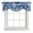 thumbnail image 2 of Navy Blue Retro Summer Tie Up Valances Curtain, Adjustable Kitchen Sea Turtle Starfish Coral Ocean Valances for Windows Decor, Rod Pocket Short Curtains Set for Bedroom/Bathroom, 42"x18", 2 of 9
