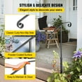 thumbnail image 6 of KFFKFF Outdoor Step Handrails, Suitable for 1-2 Steps, Single Post Iron Railing, Grey, Ideal for Concrete or Wood Stairs, Includes Base, 6 of 9